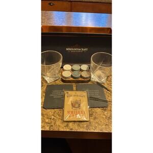 Mixology & Craft Whiskey 12 Piece Set, Classic Whiskey Set with Twisted Glass